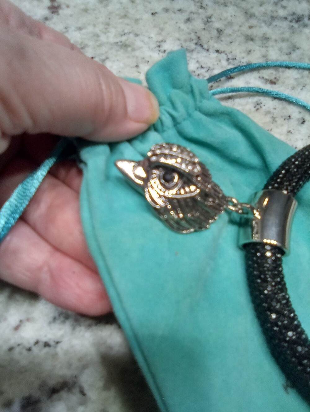 Beautiful Black Kurt Geiger Eagle Head Choker